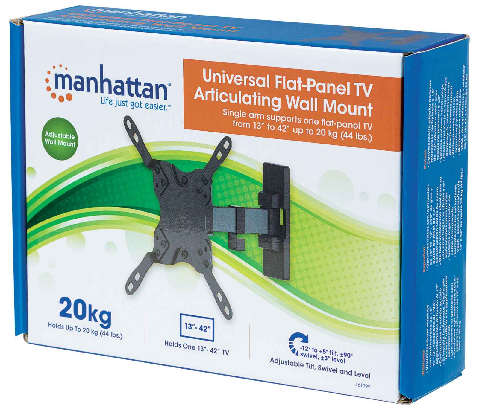 Manhattan Soporte para TV con montaje en pared (461986)