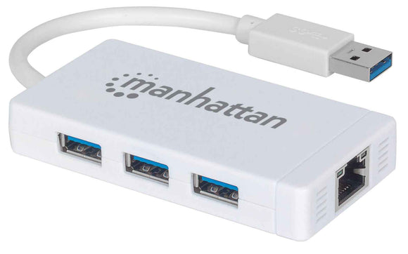 Hub de 3 puertos USB 3.0 con Adaptador Gigabit Ethernet Image 1