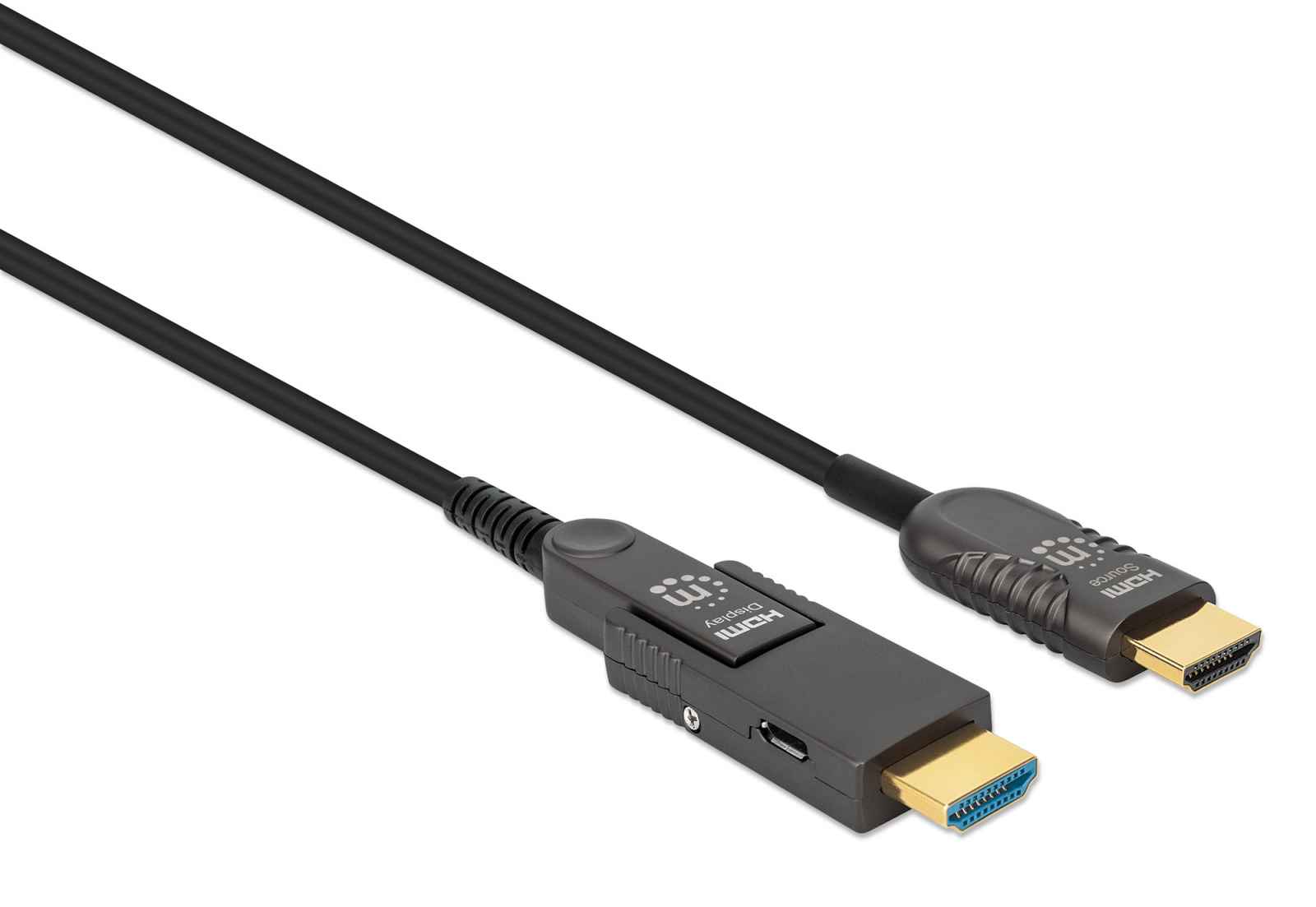Manhattan Cable Óptico Activo HDMI de Alta Velocidad con conector HDMI  desmontable (355513)