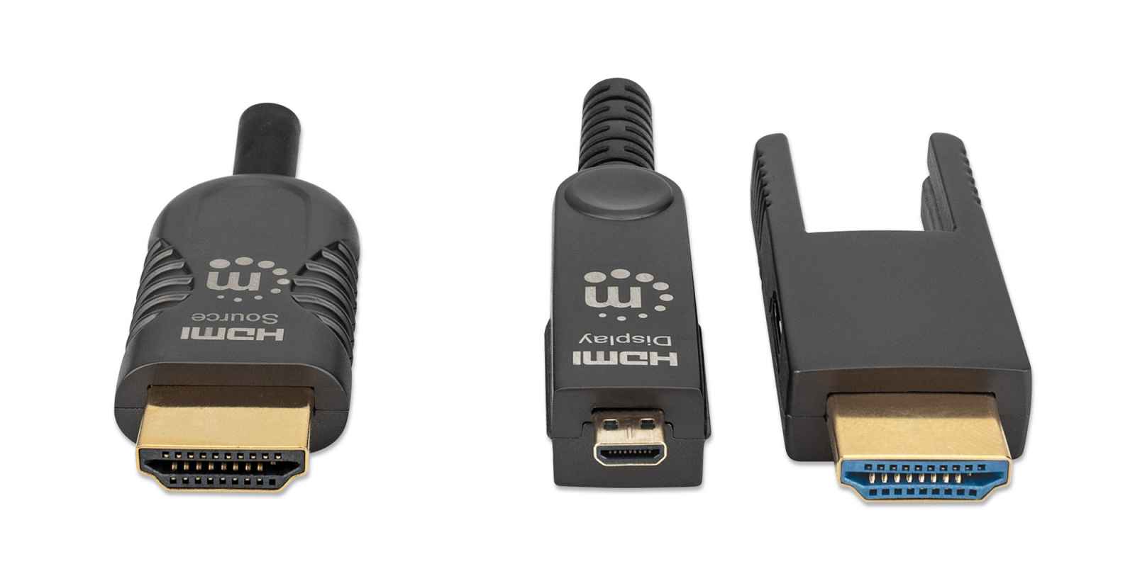 Manhattan Cable Optico Activo HDMI de Alta Velocidad con conector HDMI desmontable Calificado Plenum 353243