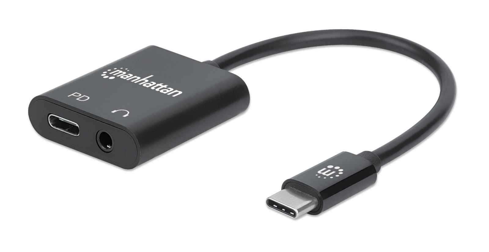ADAPTADOR USB-C A USB-C Y JACK 3.5MM PARA AURICULARES Y CARGA