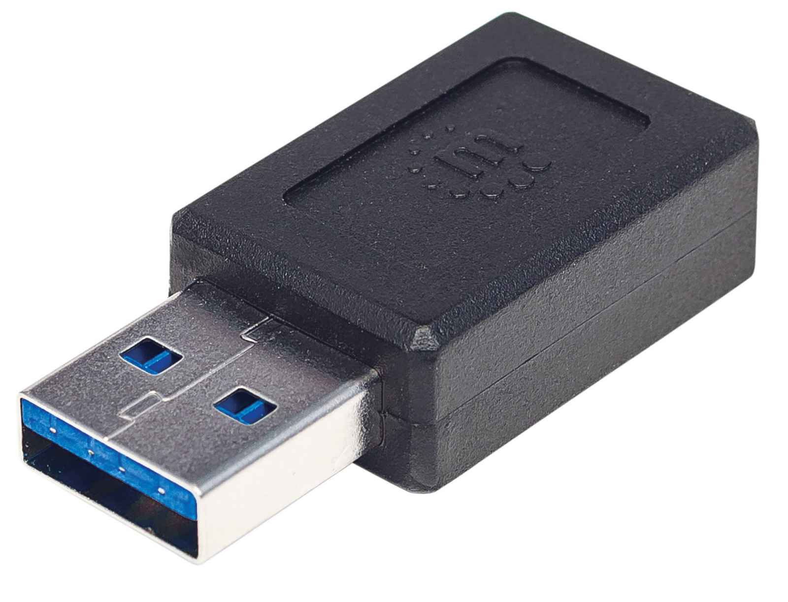 Manhattan Adaptador de USB-A a USB-C con Súper Velocidad (354714)