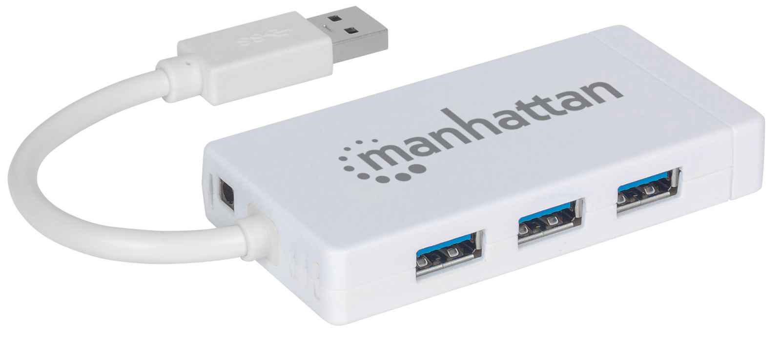 Manhattan Hub de 3 puertos USB 3.0 con Adaptador Gigabit Ethernet