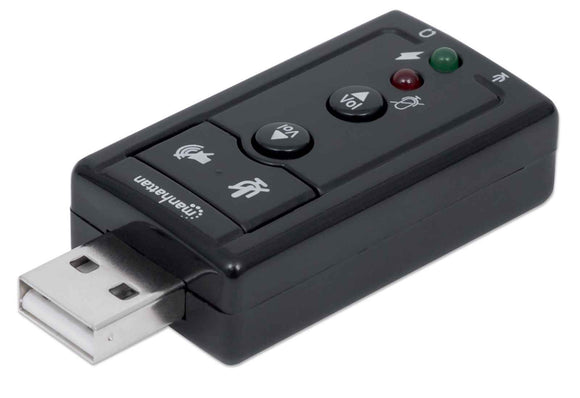 Adaptador de sonido 3-D 7.1 USB de alta velocidad Image 1