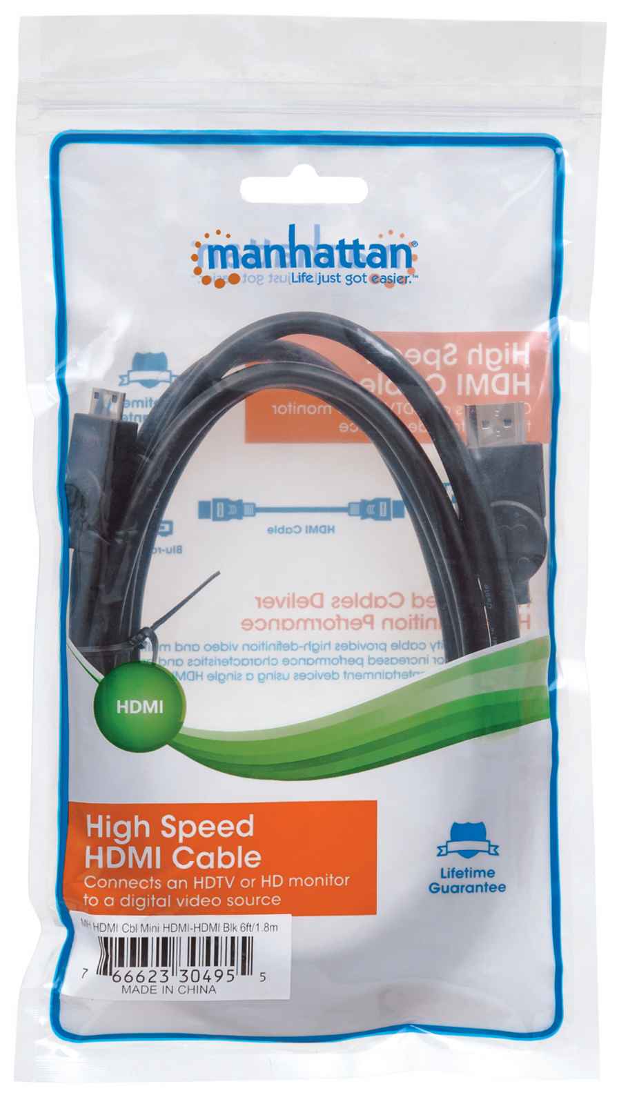 Cable HDMI 5 Metros PVC de alta velocidad y Calidad Color Negro