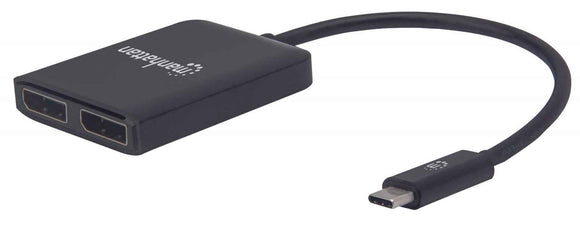Adaptador de USB-C a dos puertos DisplayPort – Hub MST Image 1